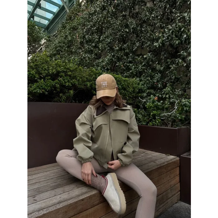 Arnay Çift Yakalı Ceket Mont - Yeşil