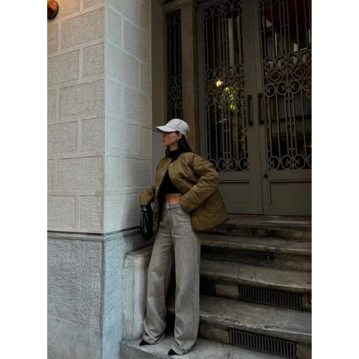 Arnay Cıt Cıt Detaylı Cepli Ceket Mont- Kahve