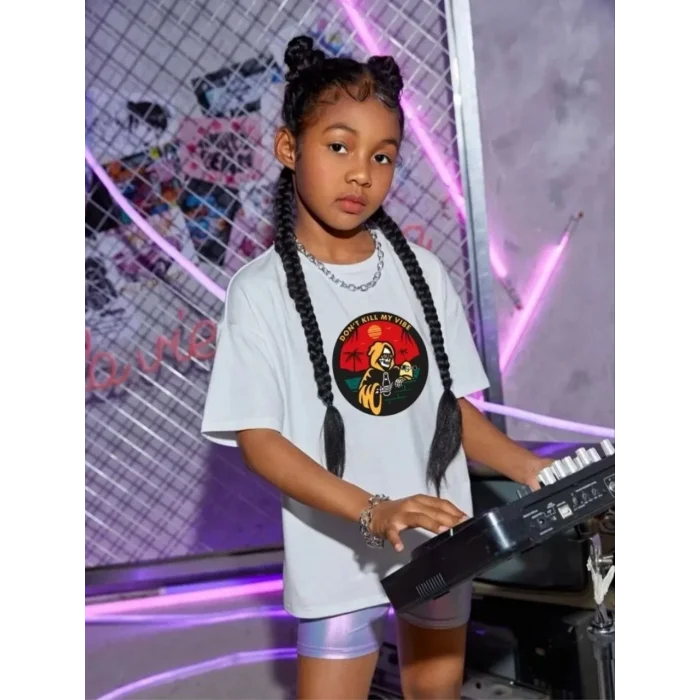 Arnay Çocuk Unisex Baskılı T-shirt - Beyaz