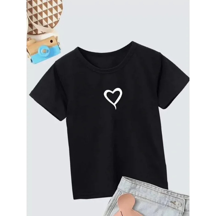 Arnay Çocuk Unisex Baskılı T-shirt - Siyah