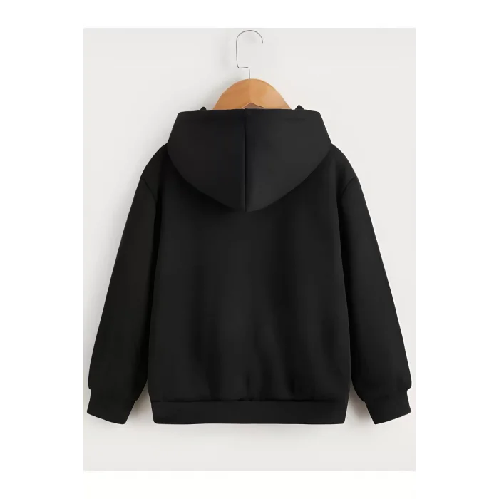 Arnay Çocuk Unisex Kapüşonlu Mini Kafa Baskılı Sweatshirt - Siyah