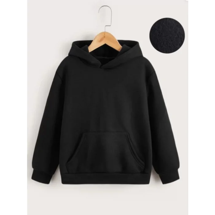 Arnay Çocuk Unisex Kapüşonlu Özel Tasarım Basic Sweatshirt - Siyah
