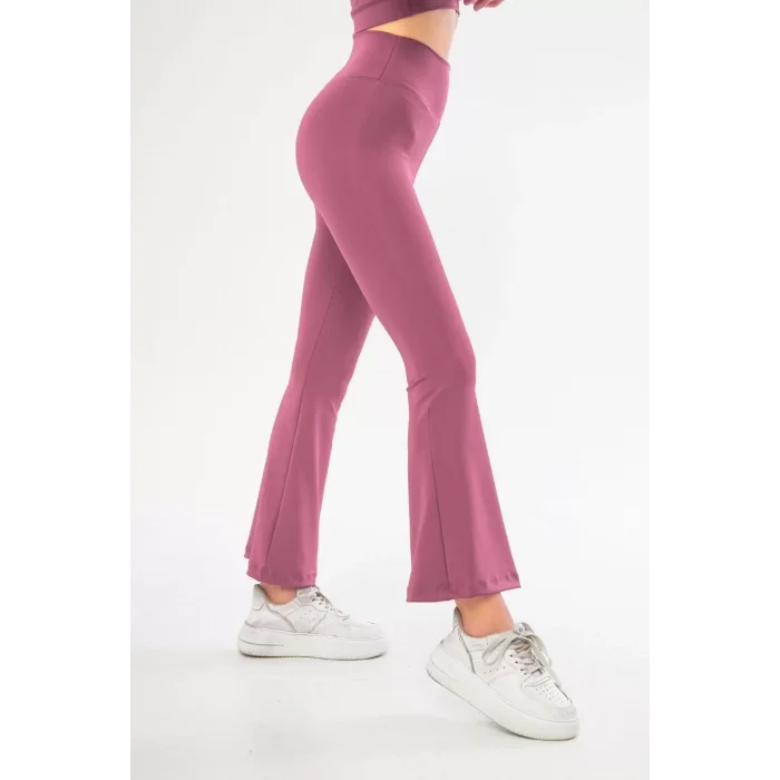 Arnay Dalgıç Yüksel Bel İspanyol Paça Tayt - Mor