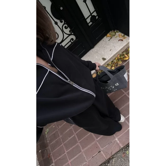 Arnay Fermuarlı Eşofman Pantolon İkili Takım - Antrasit