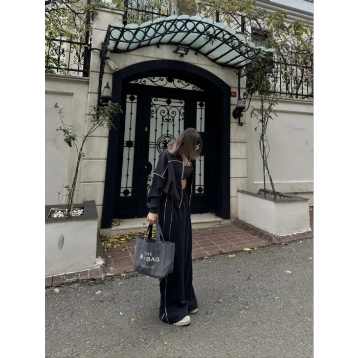 Arnay Fermuarlı Eşofman Pantolon İkili Takım - Antrasit