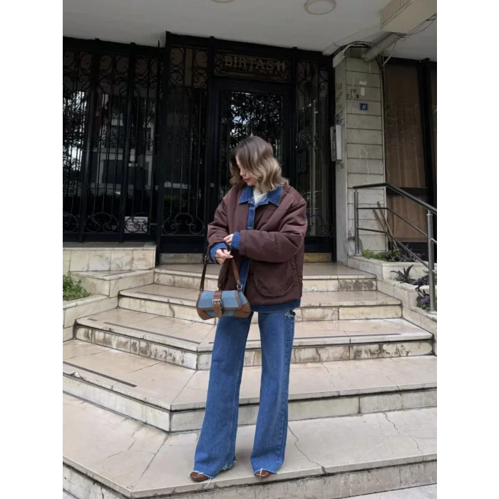 Arnay Jeans Detaylı Cıtcıtlı Ceket - Kahve