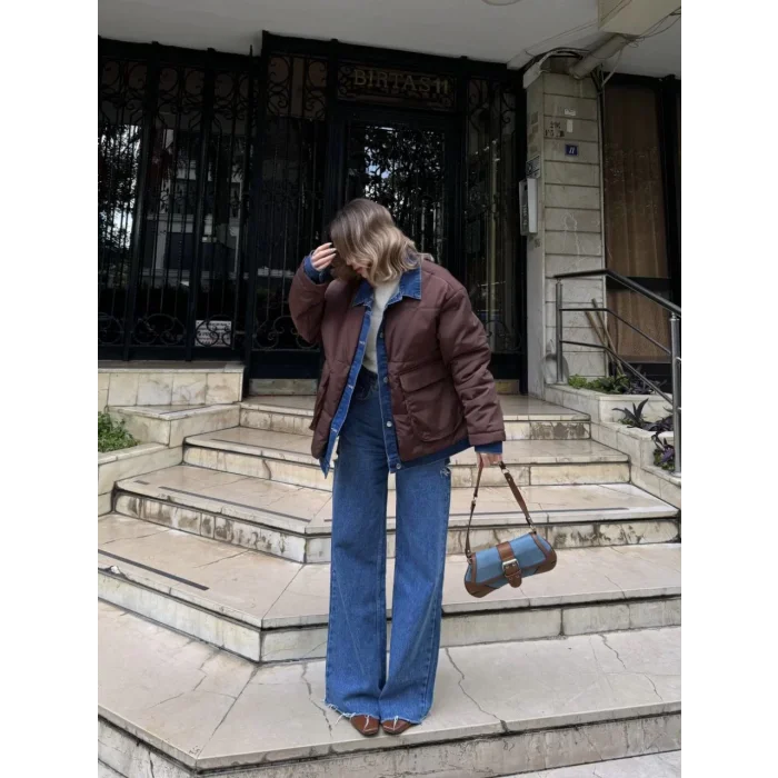 Arnay Jeans Detaylı Cıtcıtlı Ceket - Kahve