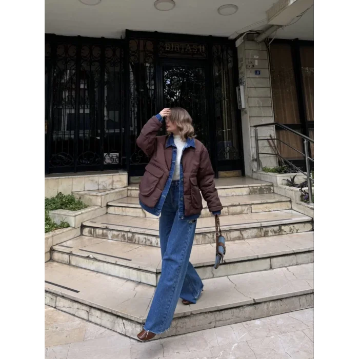 Arnay Jeans Detaylı Cıtcıtlı Ceket - Kahve