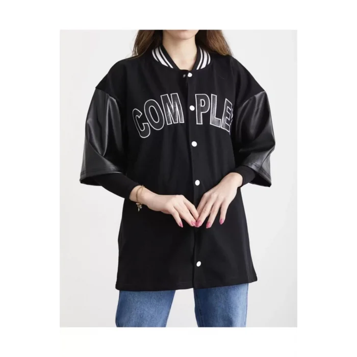 Arnay Kadın Complex Kolej Oversize T-shirt - Siyah