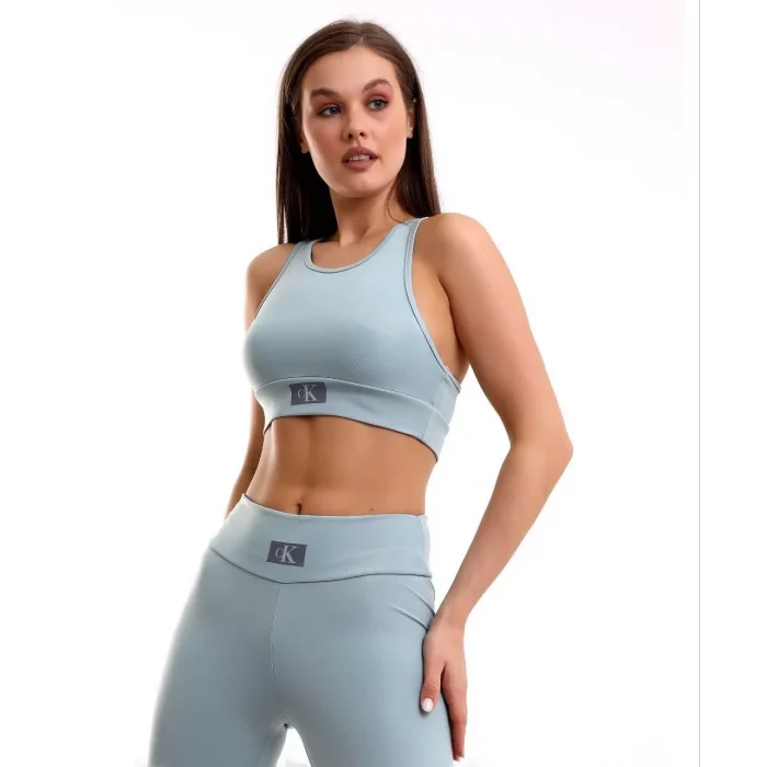 Arnay Kadın Crop Tayt İkili Spor Takımı - Gri