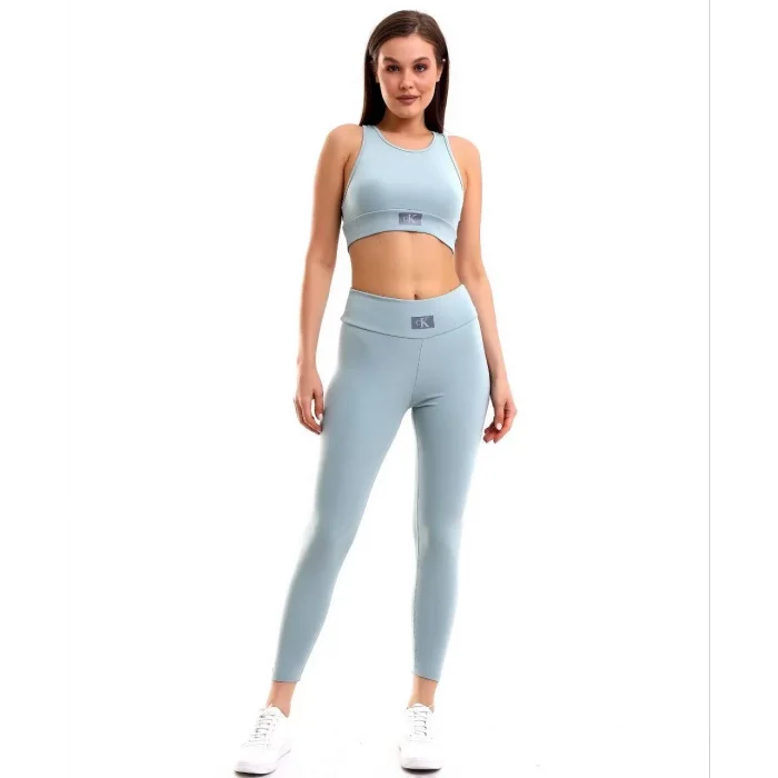 Arnay Kadın Crop Tayt İkili Spor Takımı - Gri