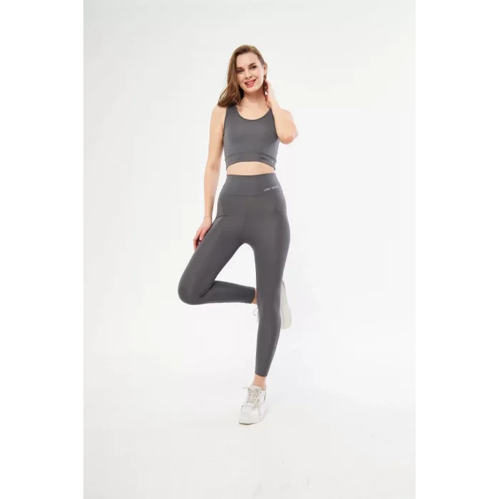 Arnay Kadın Dalgıç Croplu Taytlı Takım - Füme