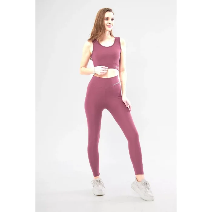 Arnay Kadın Dalgıç Croplu Taytlı Takım - Mor