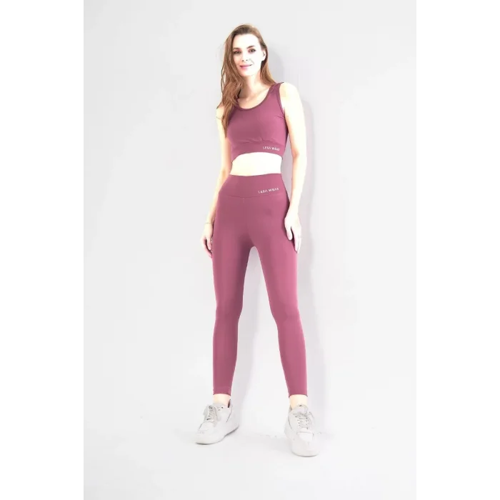 Arnay Kadın Dalgıç Croplu Taytlı Takım - Mor