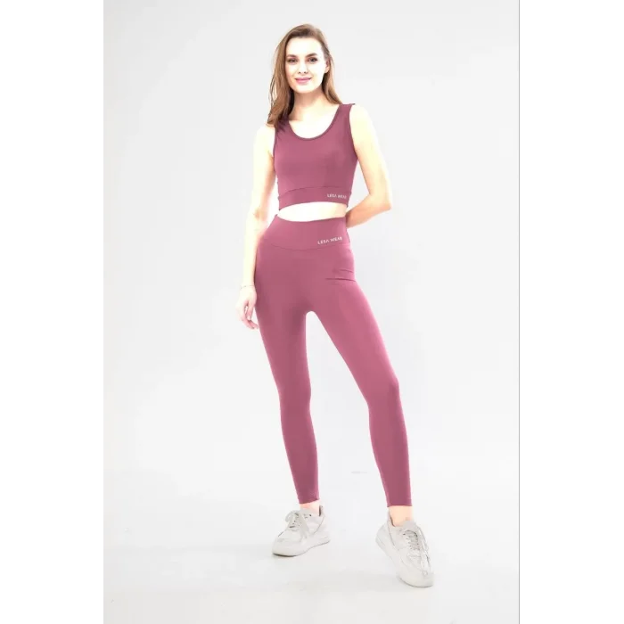 Arnay Kadın Dalgıç Croplu Taytlı Takım - Mor