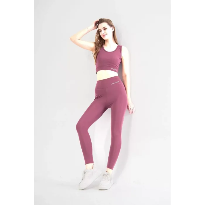 Arnay Kadın Dalgıç Croplu Taytlı Takım - Mor