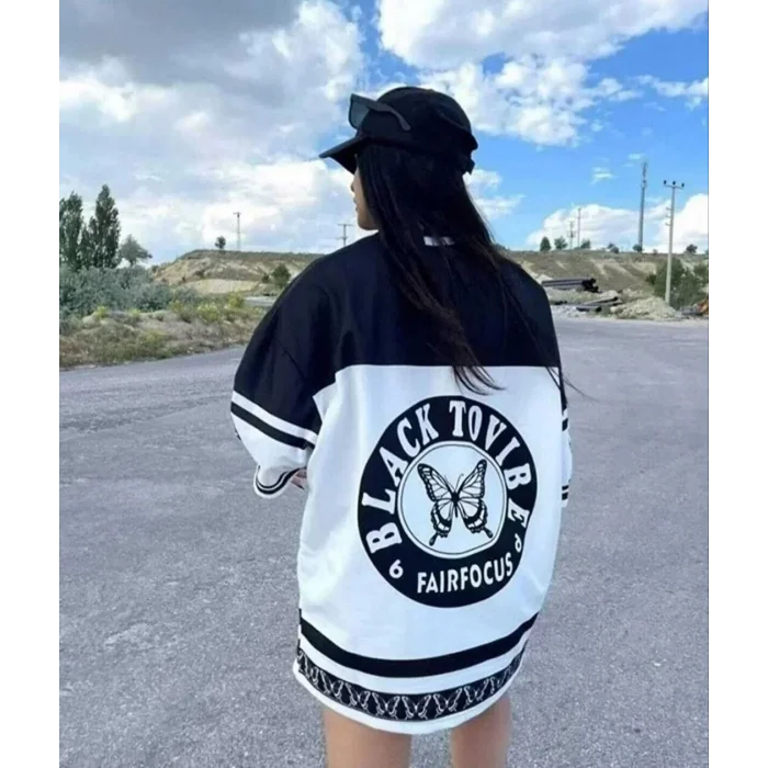 Arnay Kadın Dijital Baskılı Tshirt - Siyah