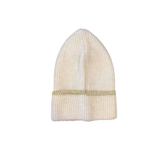 Arnay Kadın Dokuma Simli Triko Bere - Beyaz