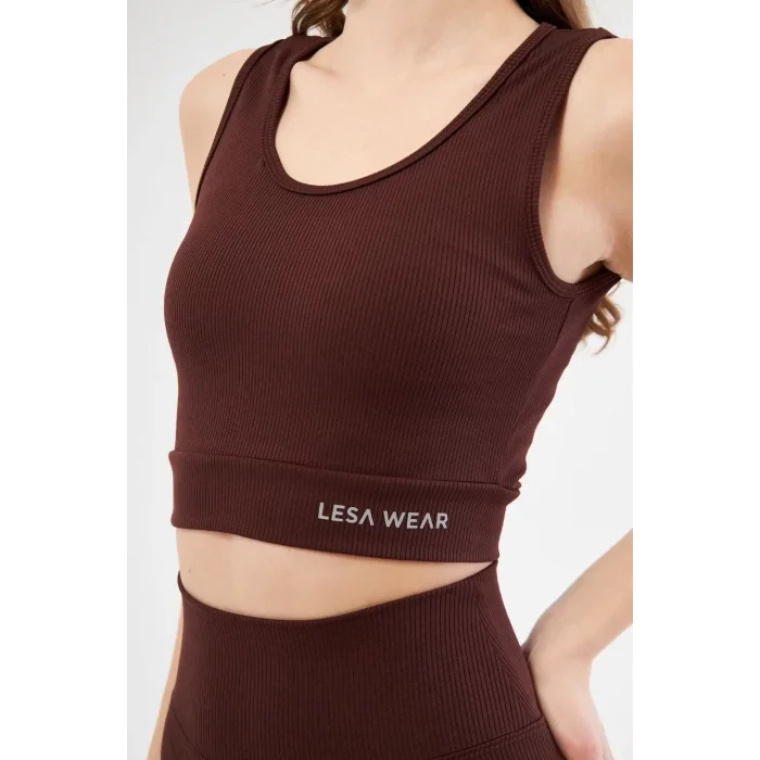 Arnay Kadın Fitilli Baskılı Crop - Bordo