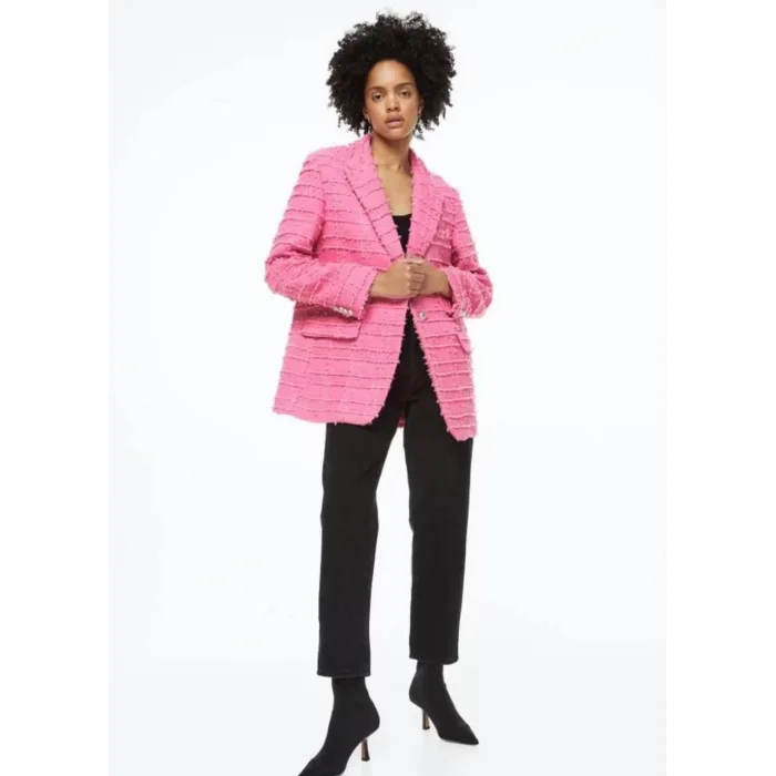 Arnay Kadın Kırlangıç Yaka Cepli Ceket - Pembe