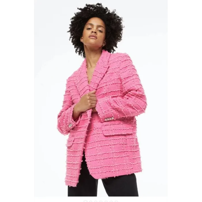 Arnay Kadın Kırlangıç Yaka Cepli Ceket - Pembe