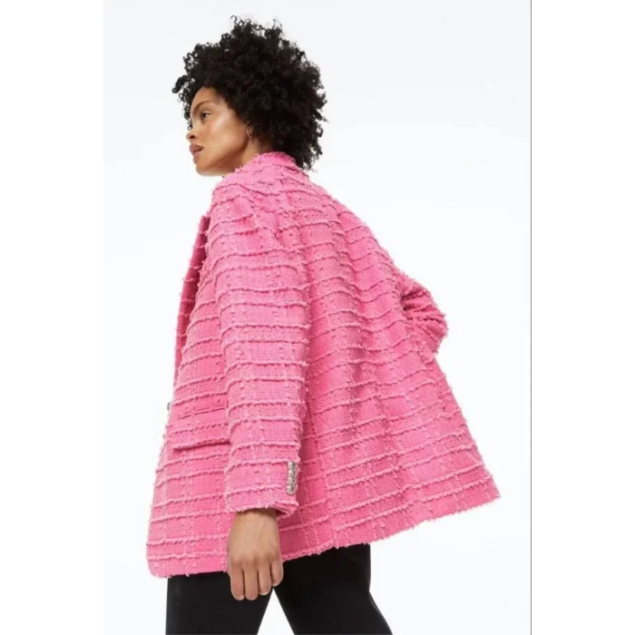 Arnay Kadın Kırlangıç Yaka Cepli Ceket - Pembe