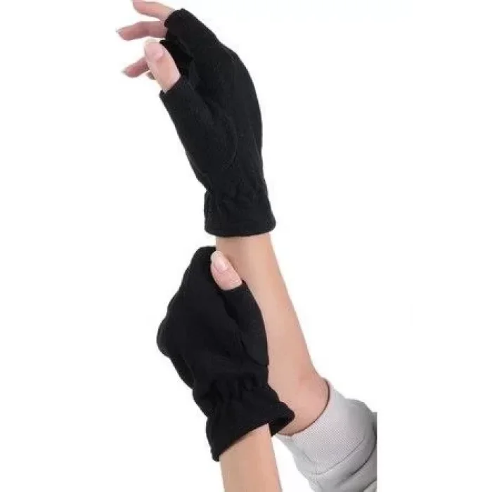 Arnay Kadın Kısa Parmaksız Triko Eldiven - Siyah