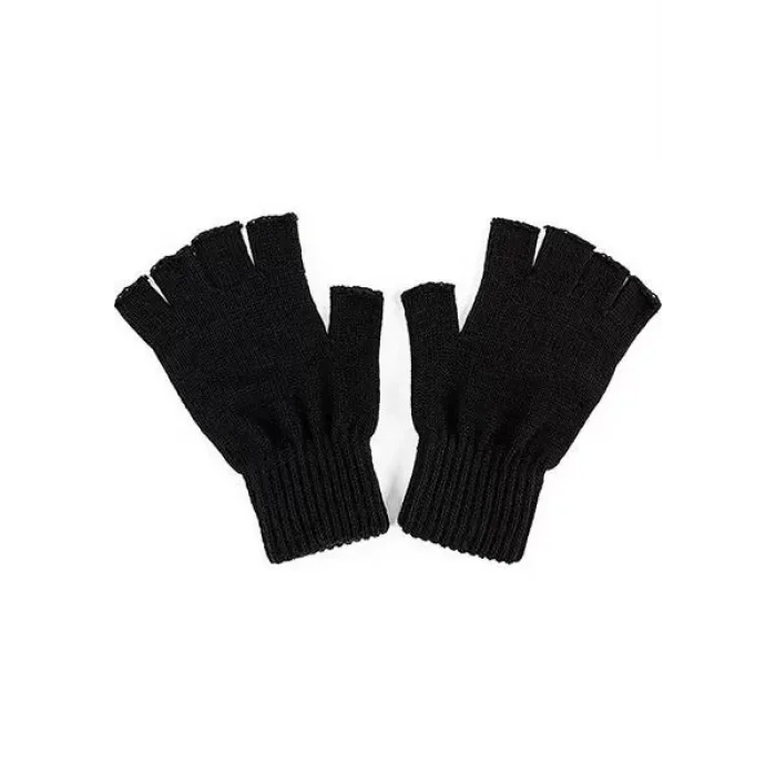 Arnay Kadın Kısa Parmaksız Triko Eldiven - Siyah