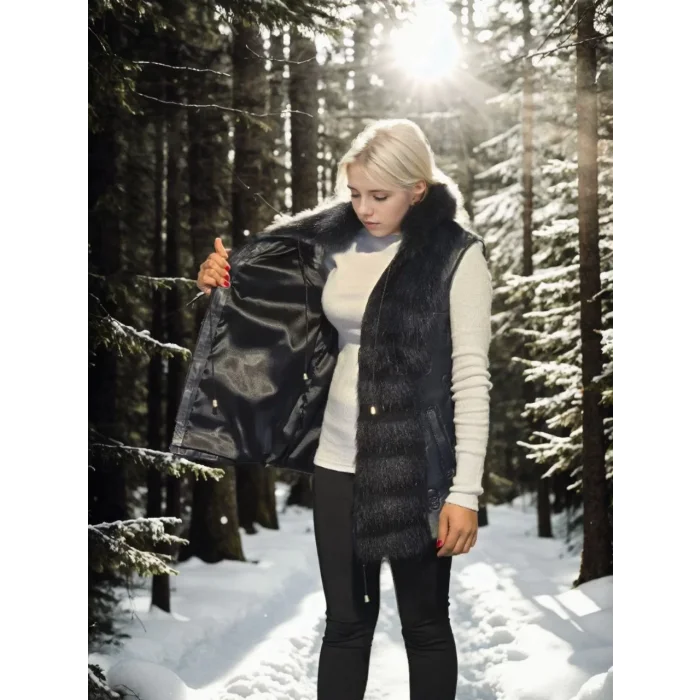 Arnay Kadın Kolsuz Fermuarlı Yelek - Lacivert