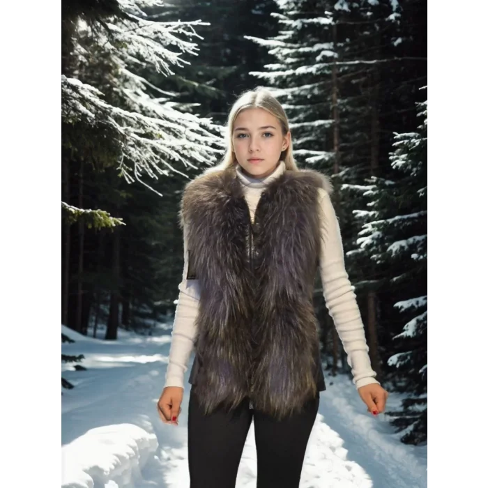 Arnay Kadın Kolsuz Fermuarlı Yelek - Siyah