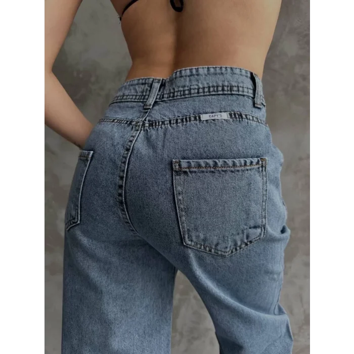 Arnay Kadın Palazzo Jeans Pantolon - Mavi