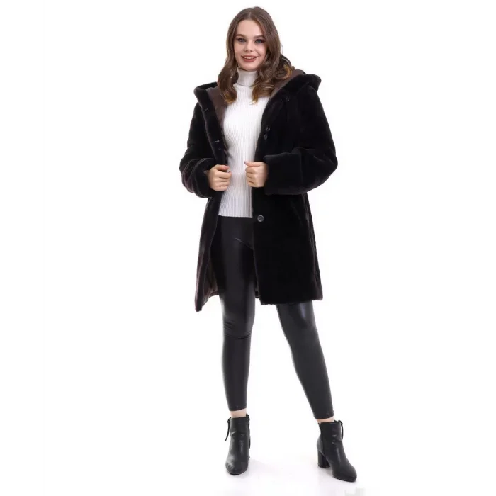 Arnay Kadın Reks Kapüşonlu - Siyah