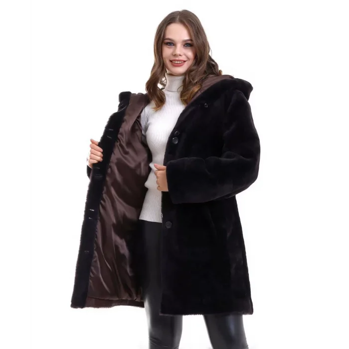 Arnay Kadın Reks Kapüşonlu - Siyah