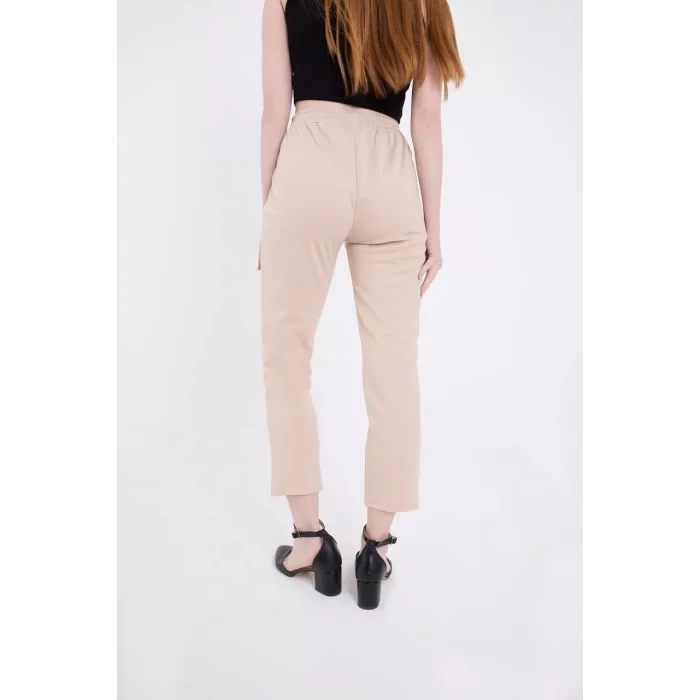 Arnay Kadın Tam Kalıp Basic Eşofman Pantolon - Bej