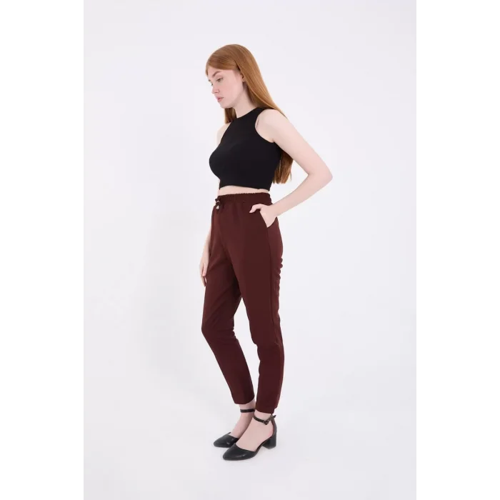 Arnay Kadın Tam Kalıp Basic Eşofman Pantolon - Bordo