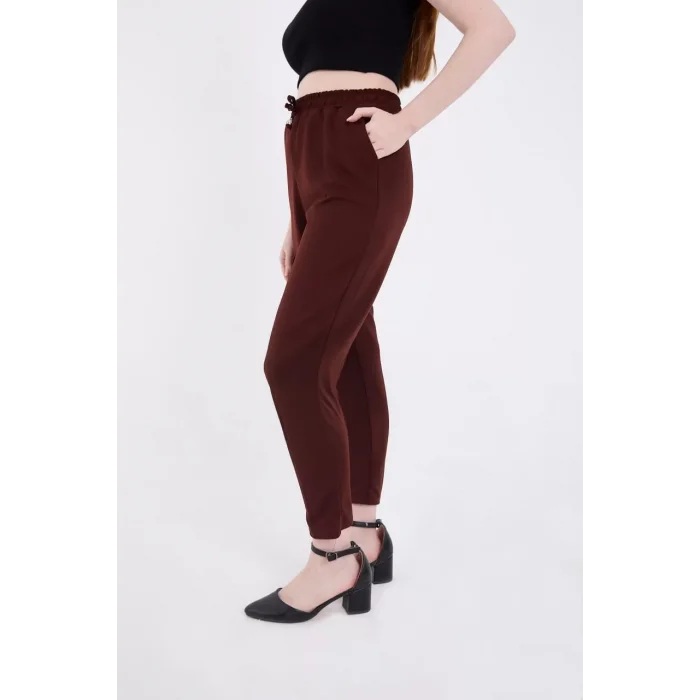 Arnay Kadın Tam Kalıp Basic Eşofman Pantolon - Bordo