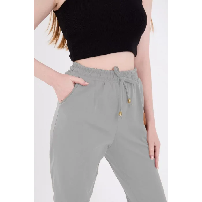 Arnay Kadın Tam Kalıp Basic Eşofman Pantolon - Gri