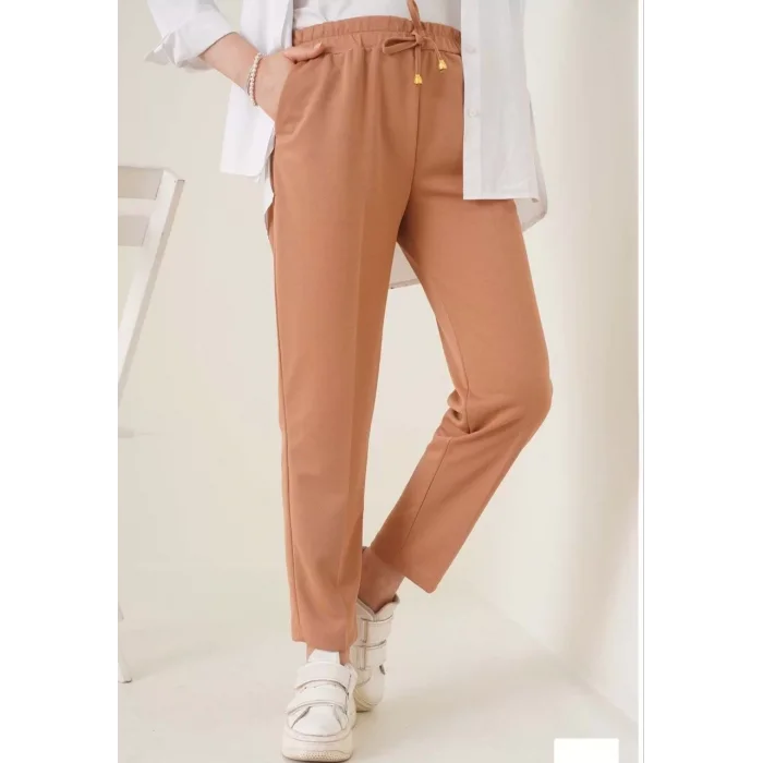Arnay Kadın Tam Kalıp Basic Eşofman Pantolon - Kahverengi
