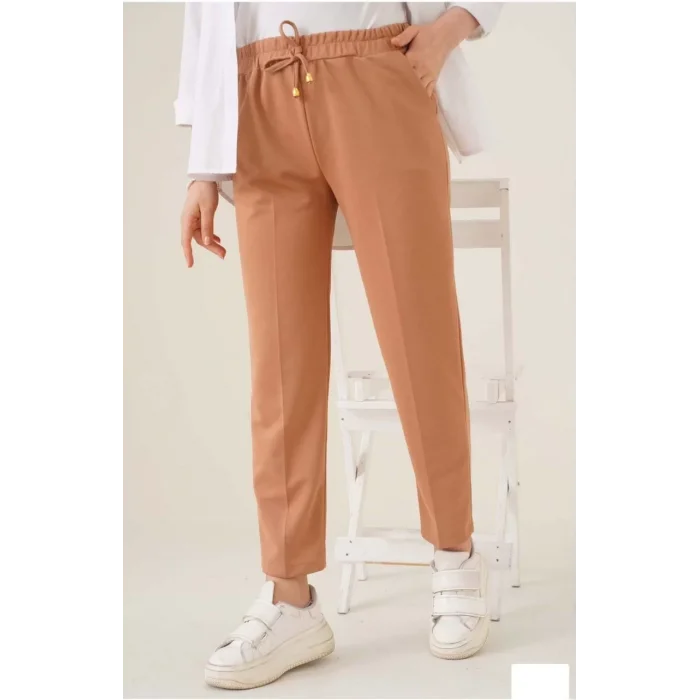 Arnay Kadın Tam Kalıp Basic Eşofman Pantolon - Kahverengi
