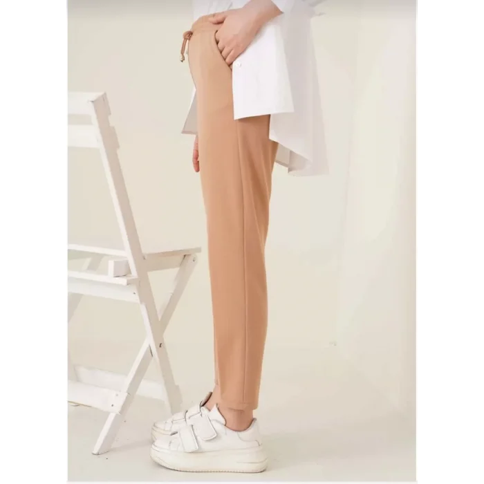 Arnay Kadın Tam Kalıp Basic Eşofman Pantolon - Kahverengi