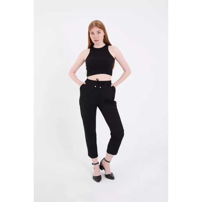 Arnay Kadın Tam Kalıp Basic Eşofman Pantolon - Siyah