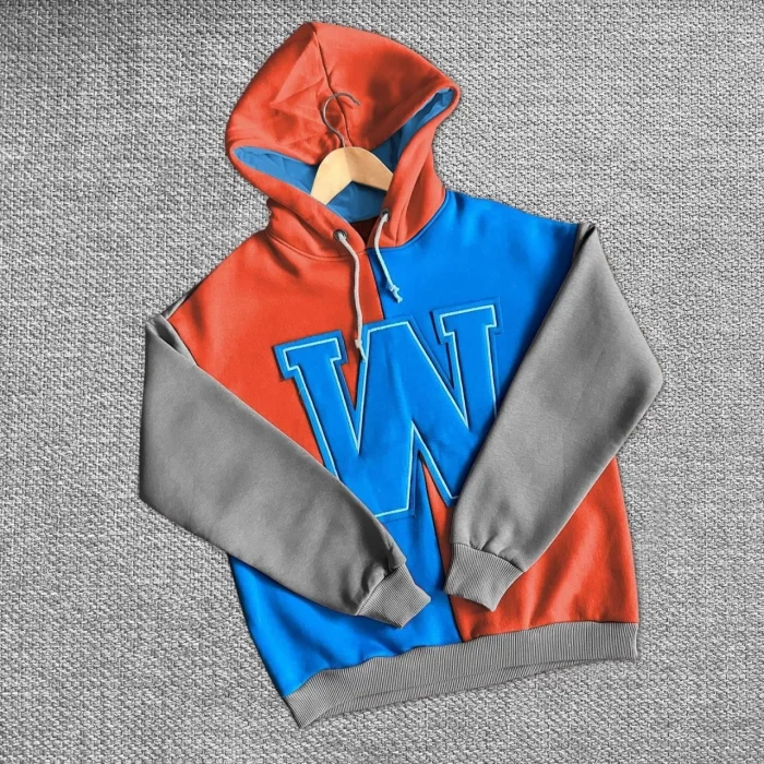 Arnay Kadın W Nakış İşlemeli Kapüşonlu Sweatshirt - Mavi