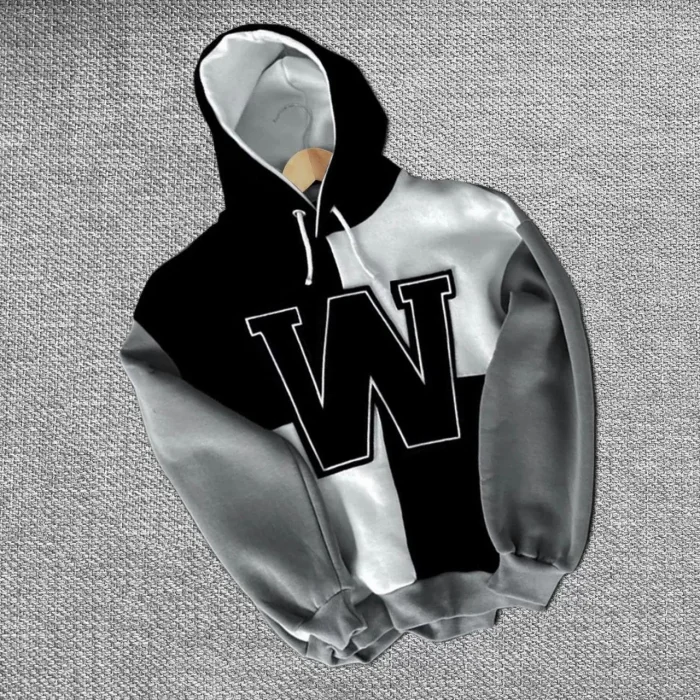 Arnay Kadın W Nakış İşlemeli Kapüşonlu Sweatshirt - Siyah