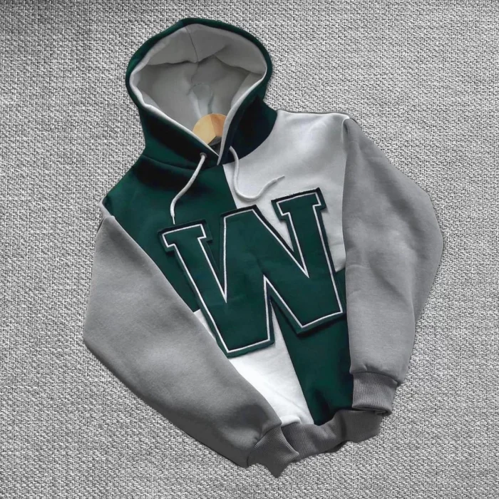 Arnay Kadın W Nakış İşlemeli Kapüşonlu Sweatshirt - Yeşil