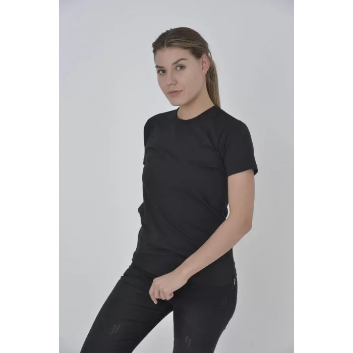 Arnay Kadın Yandan Fermuarli Slim Fit T-shirt - Siyah