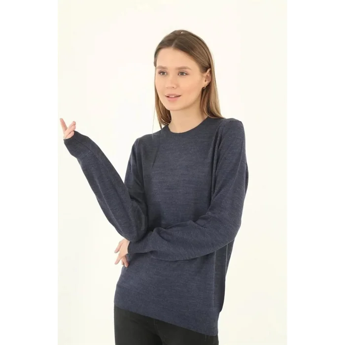 Arnay Kadın Yarım Balıkçı Yaka Triko Kazak - İndigo