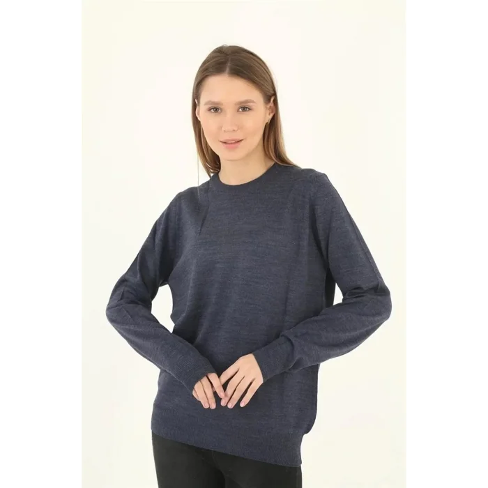 Arnay Kadın Yarım Balıkçı Yaka Triko Kazak - İndigo