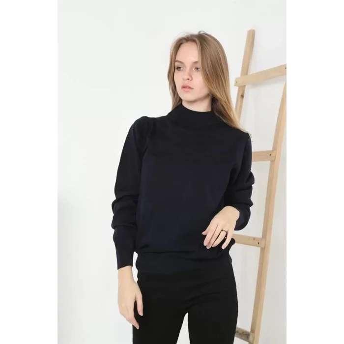 Arnay Kadın Yarım Balıkçı Yaka Triko Kazak - Lacivert