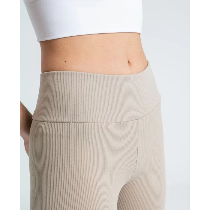 Arnay Kadın Yüksek Bel Fitilli Tayt - Bej