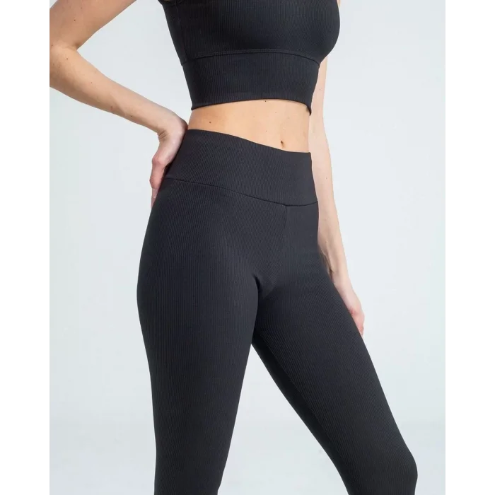 Arnay Kadın Yüksek Bel Fitilli Tayt - Siyah